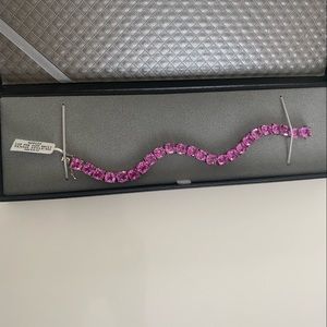 Pink Rhinestone Tennis Bracelet